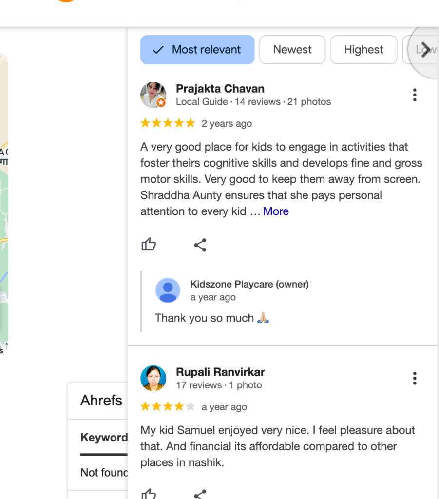 Review by people on google review 1