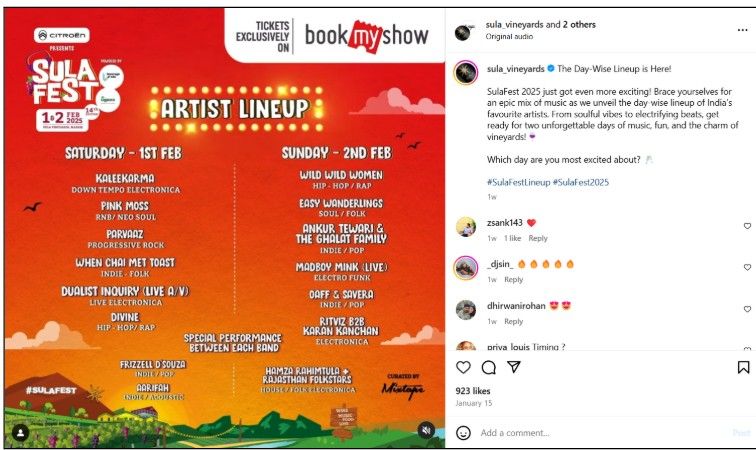 Sula Fest, Nashik 2025 Sula Fest, Nashik 2025